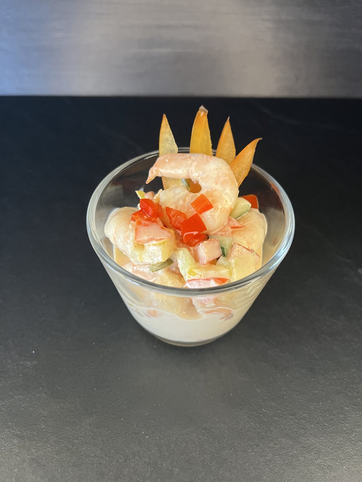 Garnelencocktail im Gläschen